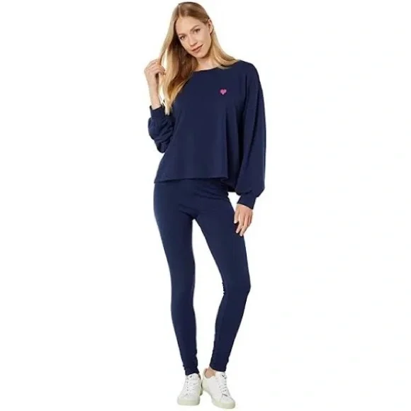 SUNDRY Heart Drapey Sweatshirt - Picture 4 of 7